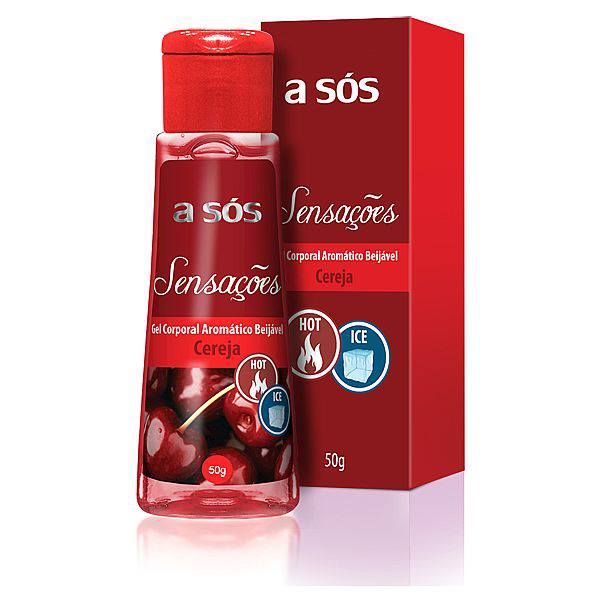 Gel A sós Sensações Comestível Hot & Ice Sabor Cereja - 50g